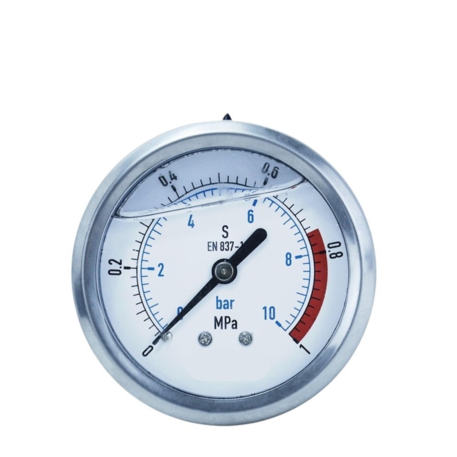 0–60 MPa Antivibrationsdruckmessgerät Radial-/Axialdruckmessgerät für Luft, Hydraulik, Wasser, Edelstahl, Ölmanometer, Gewinde G1/4 G1/2, digitales Druckmessgerät (ein Viertel axial, 0–4 MPa)