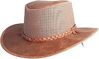 Vista 5 de American Hat Makers Breeze Mesh Sun Hat Hombre y Mujer - Sombrero de cuero para exteriores