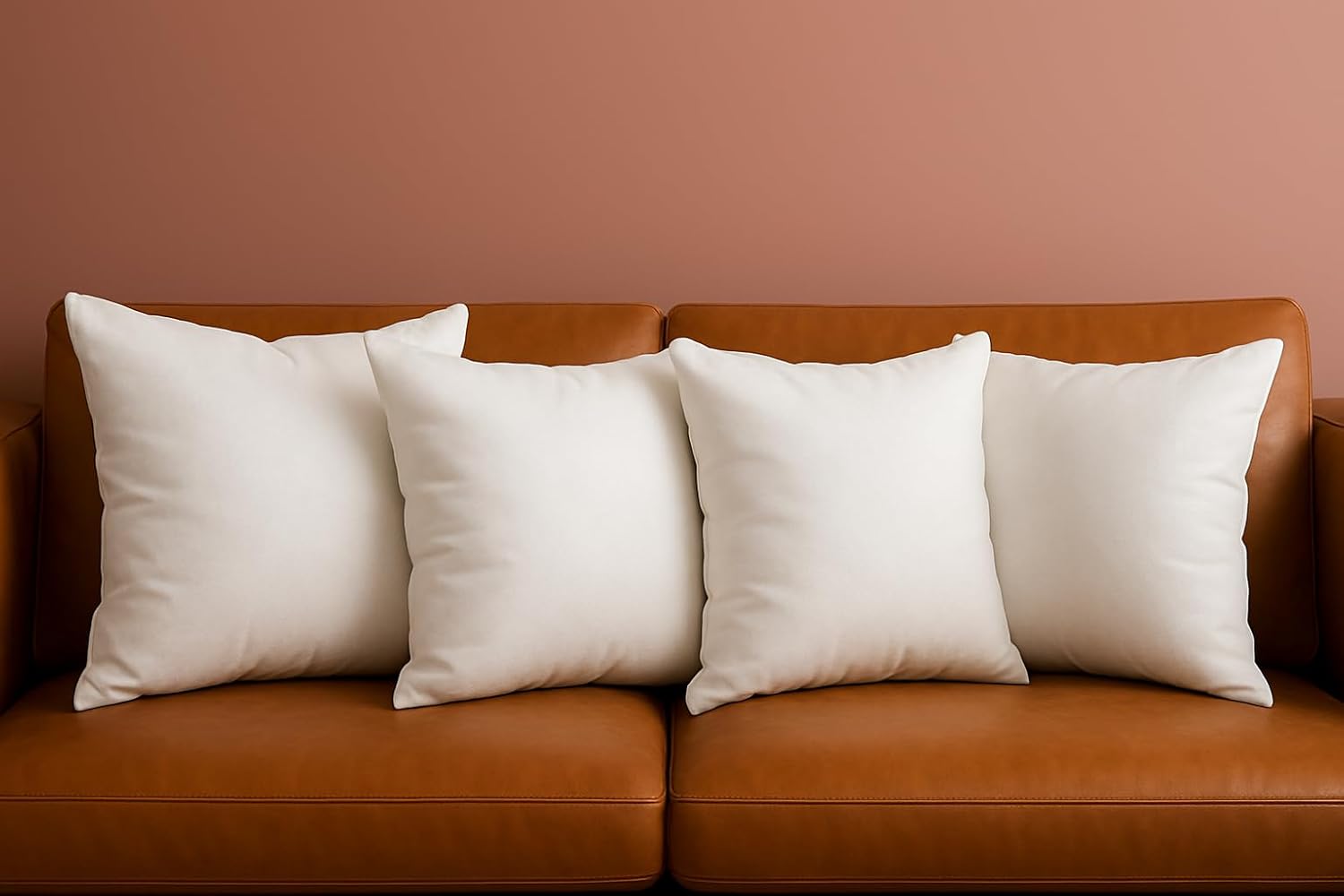 Trendy Home 16x16 Throw Pillow Insert (Set of 4, White) Bed and Couch Pillows Stuffer Hypoallergenic, Decorative Home Outdoor Sofa Pillow Filler (Non Woven, 4 Pack)