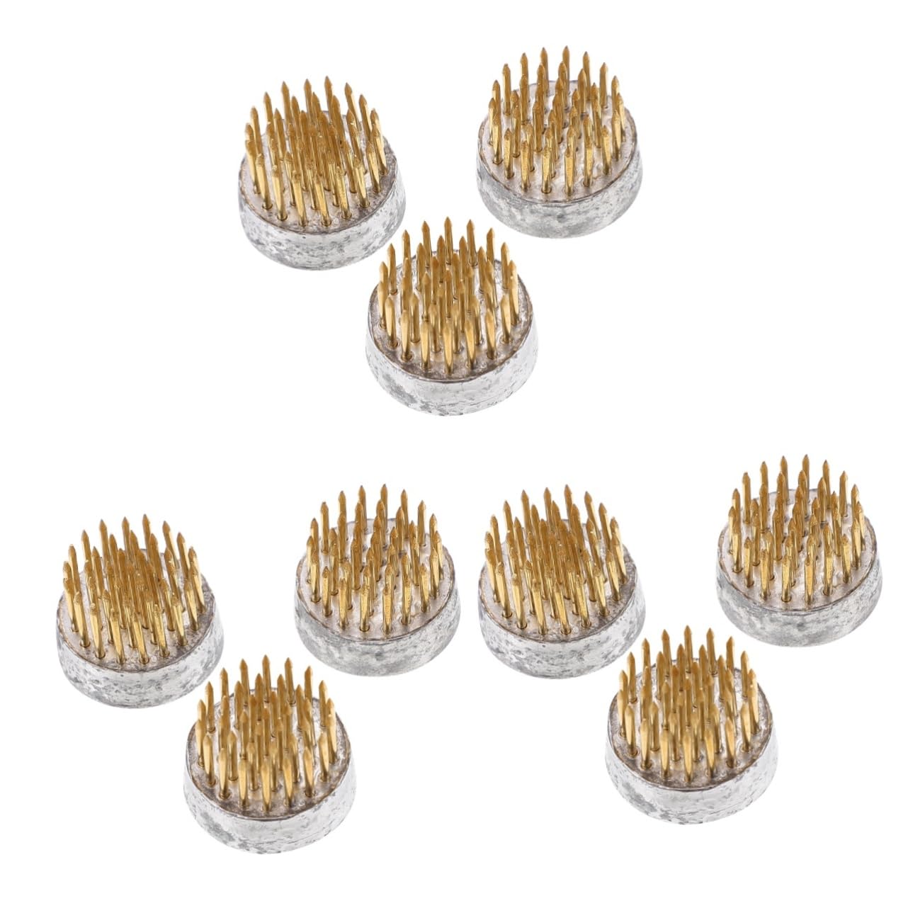 HAWILLOSCH 3sets Flower Arrangement Needle Base Frog Bouquet Aid Fixed Flower Base for DIY 3pcs*3