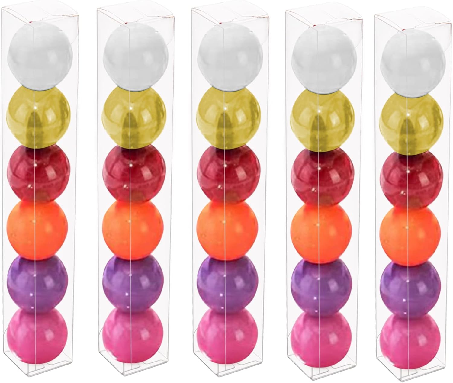 AZHCHKE 80 PCS Gumball Candy Boxes 1" x 1"x 6" Clear