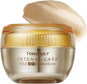 TONYMOLY Intense Care Gold 24K Snail Cream, 1.5 fl oz 45 ml, Inner Dry, Highly Moisturizing, Moisturizing, Korean Cosmetics