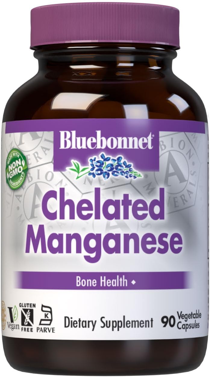 Albion Chelated Manganese, 10 Mg, 90VC by Bluebonnet Nutrition