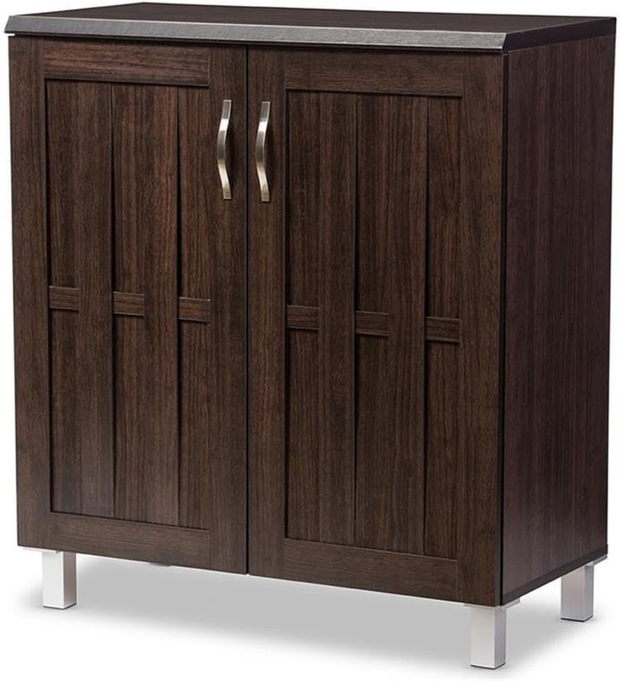 Baxton Studio Excel Sideboard Storage Cabinet, Dark Brown (SR 890005-Wenge)