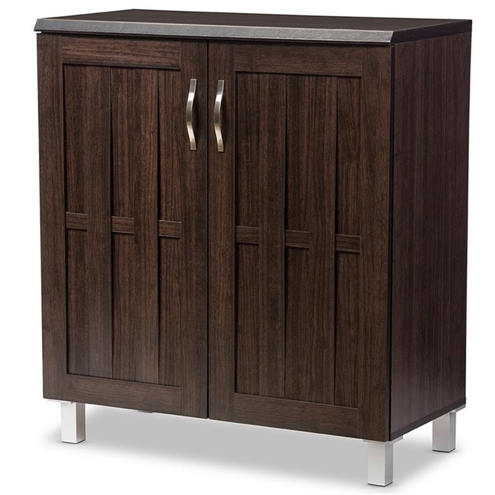 Baxton Studio Wholesale Interiors Excel Sideboard Storage Cabinet, Dark Brown