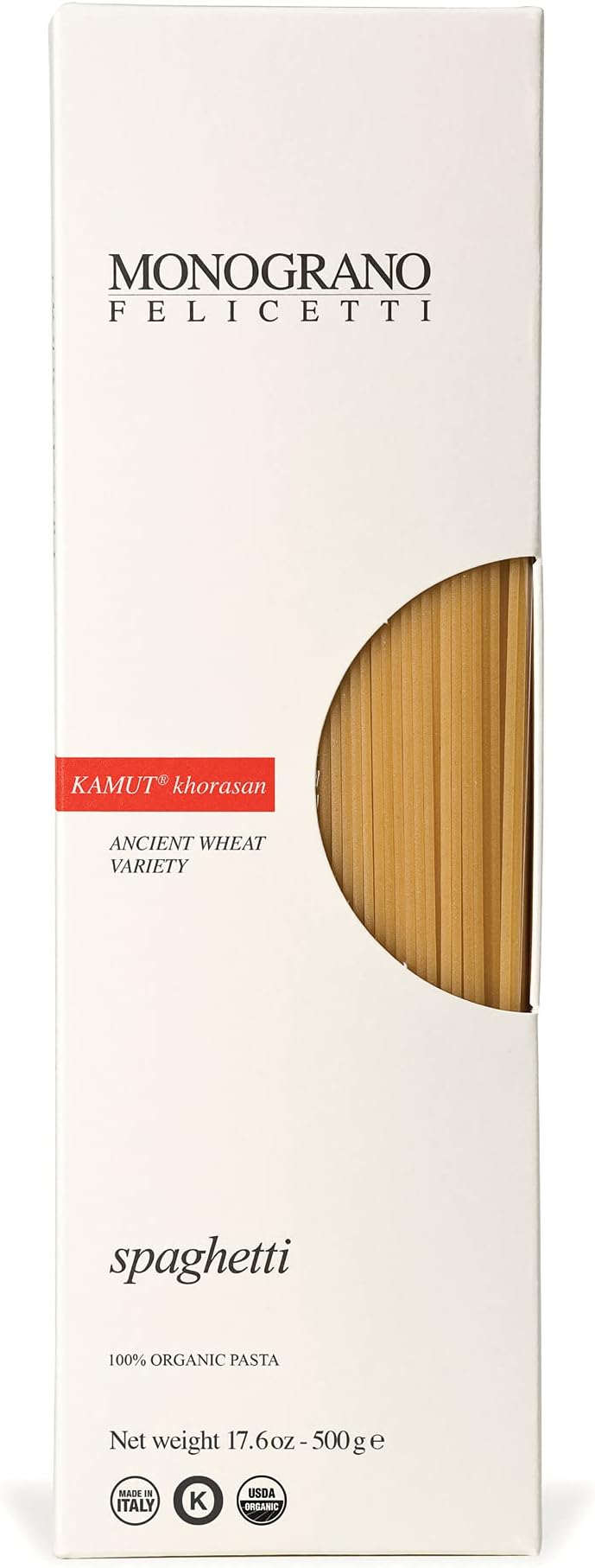 Italian Organic Spaghetti Pasta Made with Kamut 17.6oz