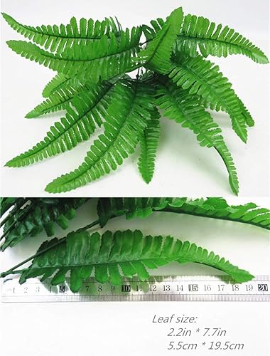 Miniatura 7 de Cattree - Arbustos artificiales, hierba de plástico, plantas artificiales para boda, interior, exterior, hogar, jardín, terraza, cocina, oficina,