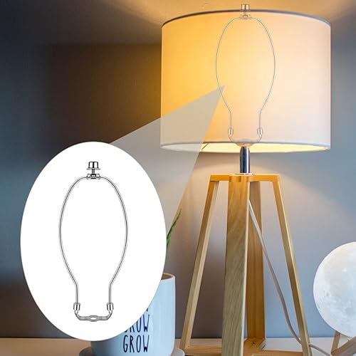 Miniatura 2 de 2 soportes de arpa de pantalla de lámpara de 10 pulgadas  Accesorios de iluminación desmontables para lámparas de pie y remates de mesa (níquel)