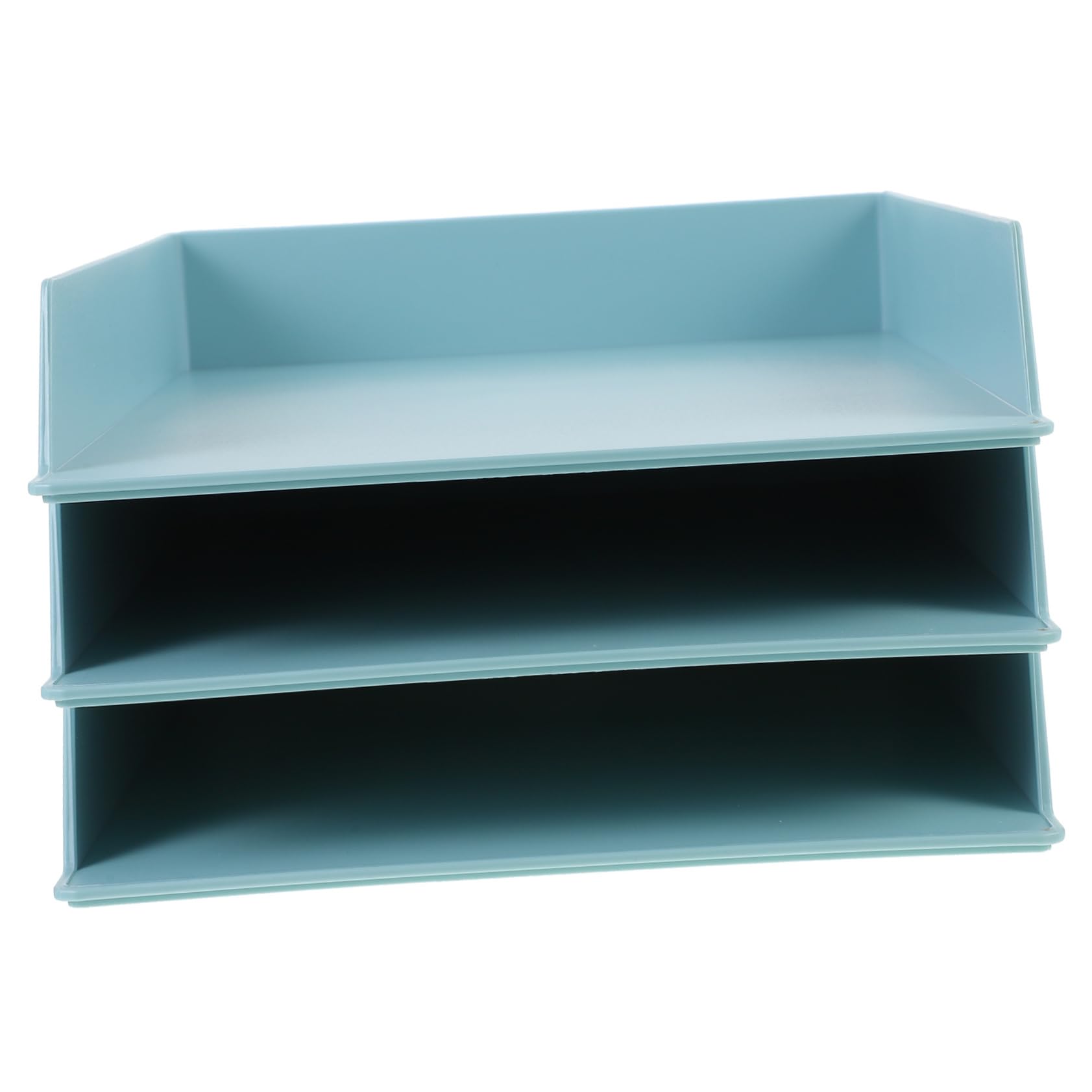 SHINEOFI 3 Stück Stapelbare Ablagefächer aus Abs Schreibtisch Organizer für A4-dokumente Große Aufbewahrungsbox für Büro und Arbeitszimmer