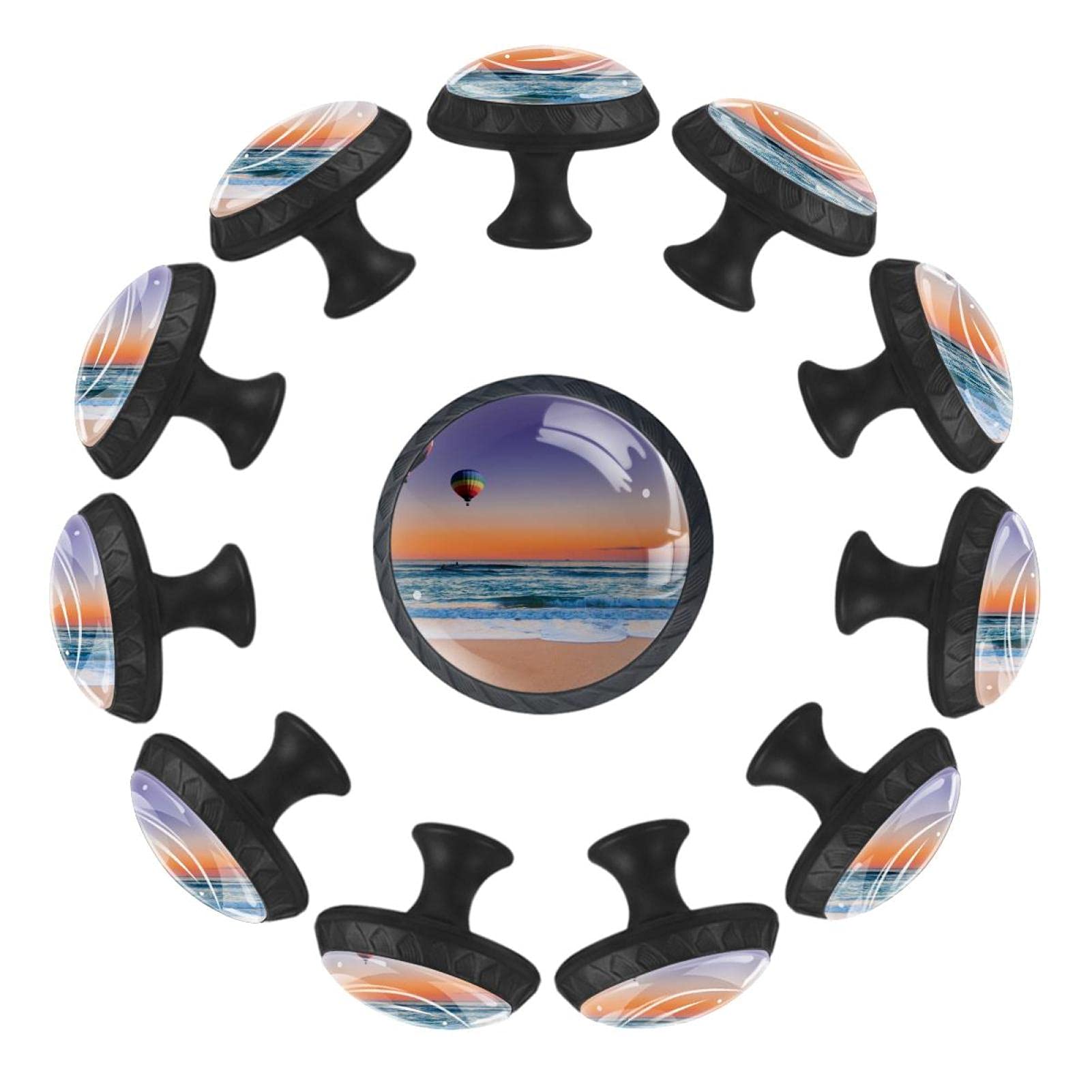 Boutons de tiroir montgolfière x12 de 35mm pour commode de crèche et chambre d'enfant