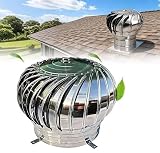 Sombrero Giratorio Para Chimenea 100-400mm Tapa De Campana Chimenea Ventilación Giratoria Acero Inoxidable, Tapa De Tubo De Estufa Para Ventilación Exterior(400mm/15.75in)