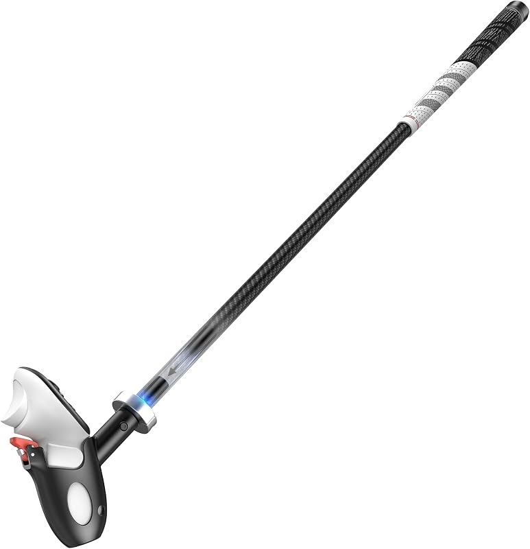 AMVR GA1 31.5 Inch VR Haptic Feedback Golf Club Attachment Compatible with Meta/Oculus Quest 3S/Quest 3, Carbon Fibre Long VR Golf Handle Grip for Golf + (31.5 Inch Haptic Feedback Golf Club)