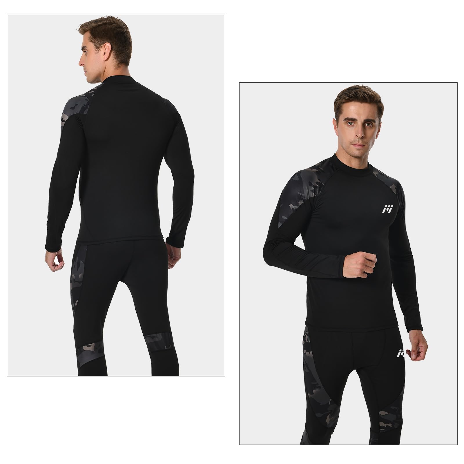 MEETWEE Zestawy termiczne męskie Mężczyźni Men Thermal Underwear Set (1 w zestawie)