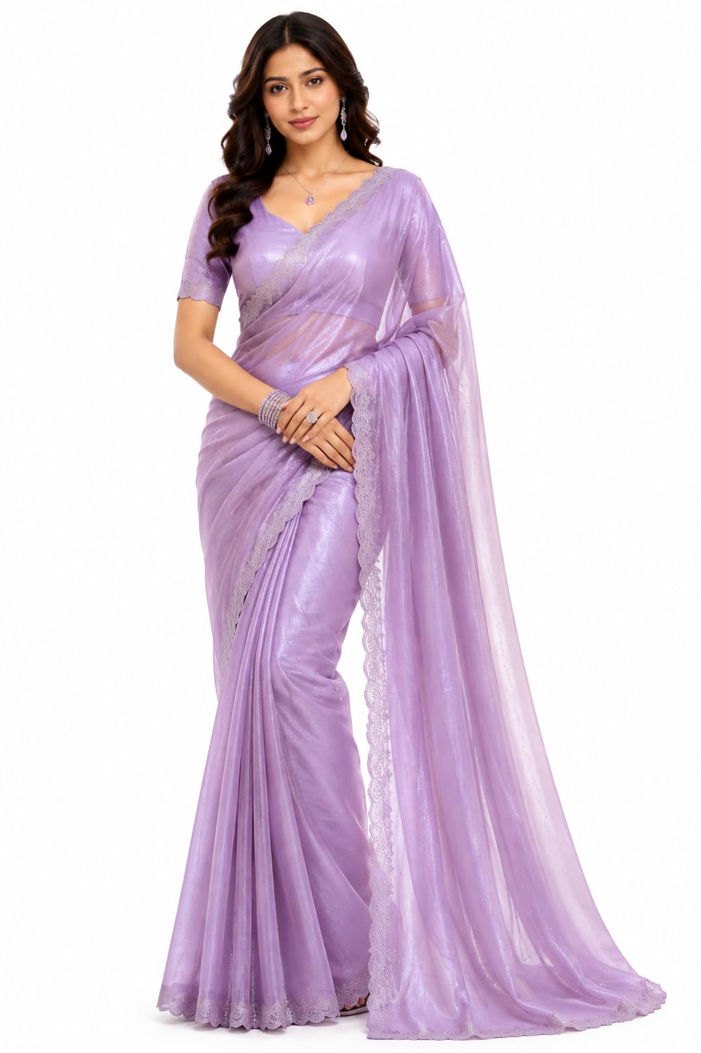 Women’s Soft Lightweight Plain Saree with Blouse Piece | Elegant Border Design Saree | Daily Wear & Festive Traditional Saree for Women-image-13