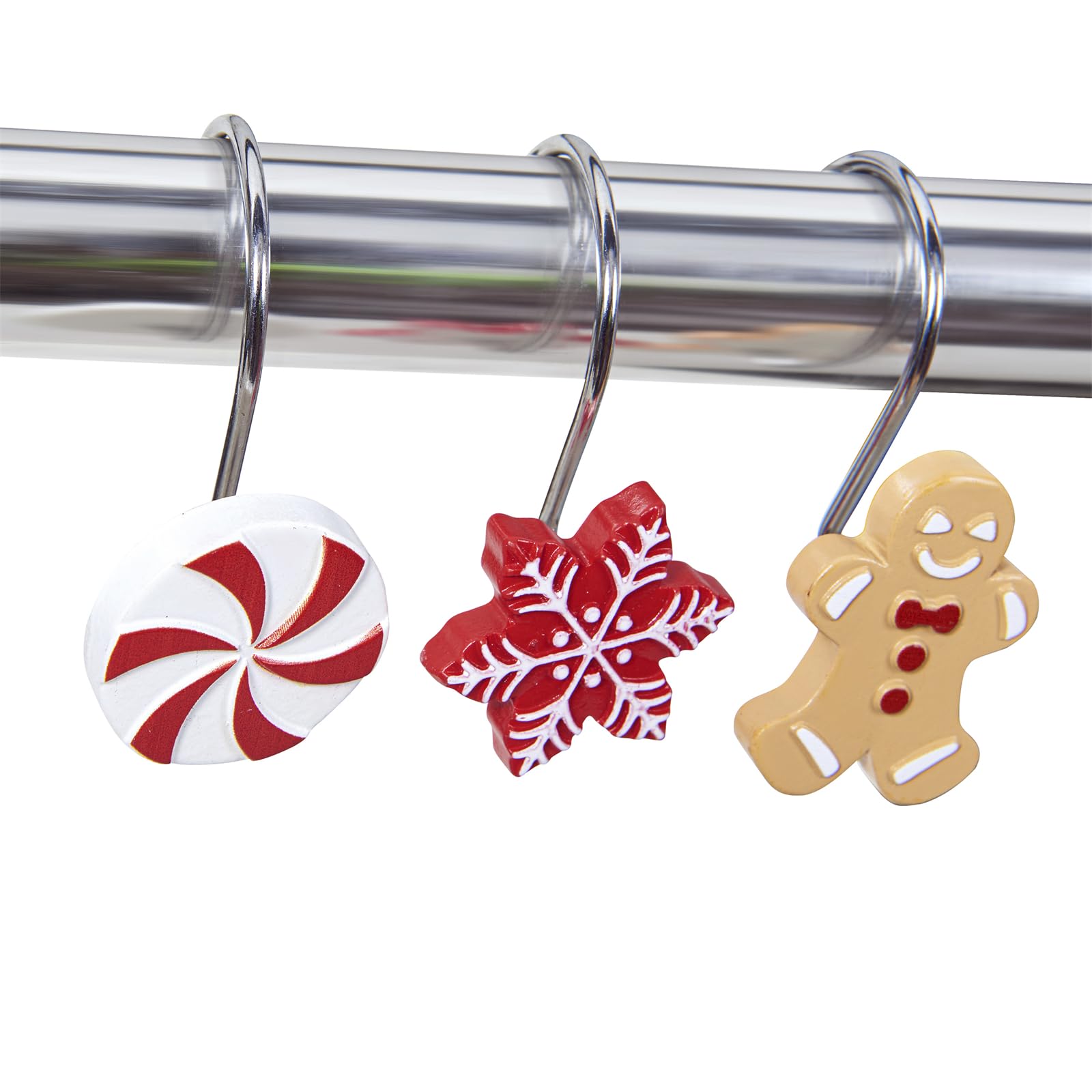 Amazon.com: Estmy Cute Gingerbread Candyland Christmas Shower Curtain ...