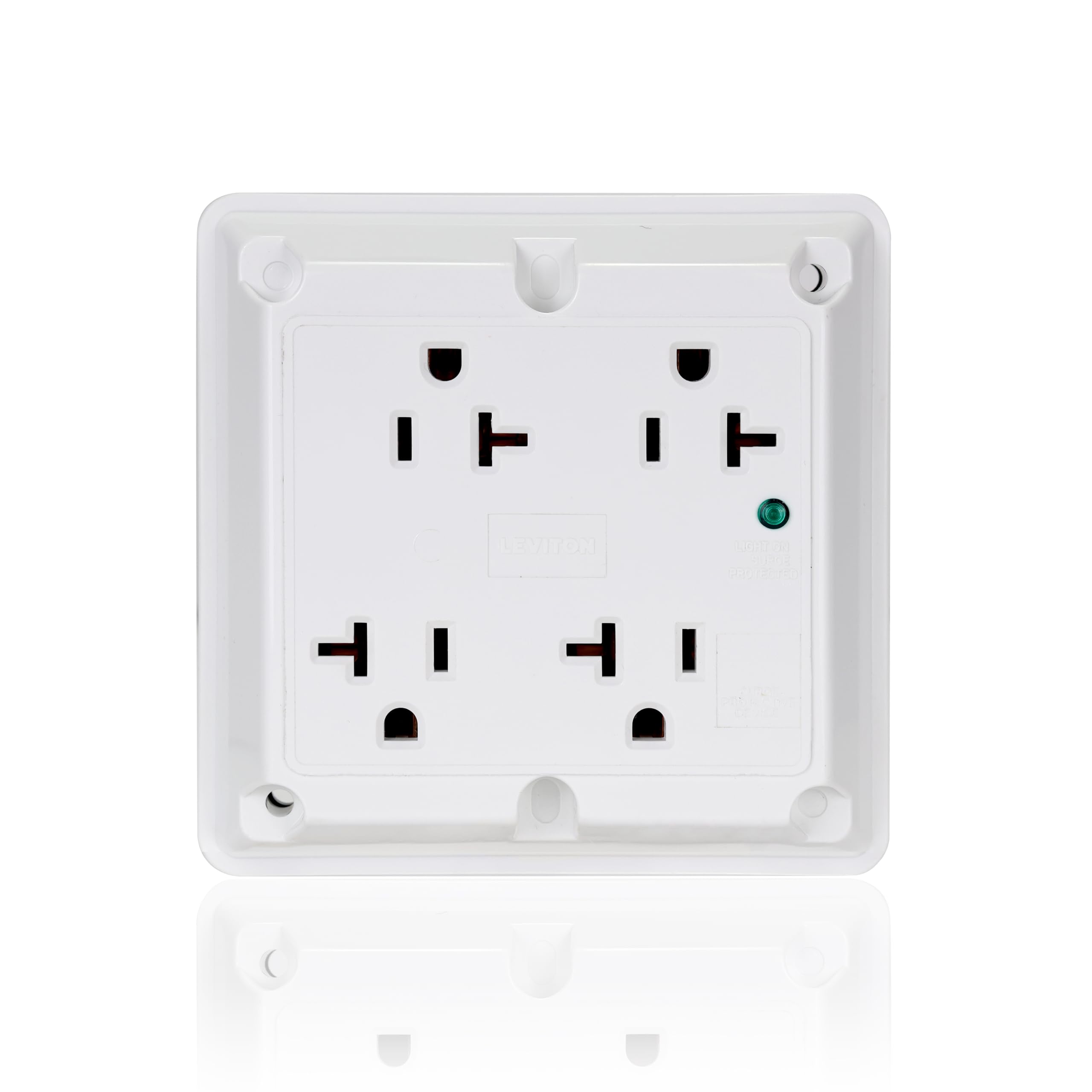 Leviton 20-Amp 125-Volt 4-In-1 Receptacle, 5490-W, White