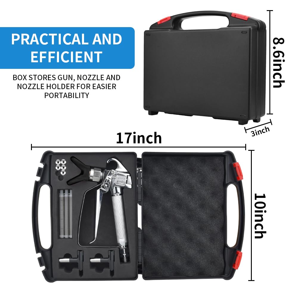 16 PCS Airless Paint Sprayer Gun Kit, 3600 PSI High Airless Paint Sprayer Gun - View #4
