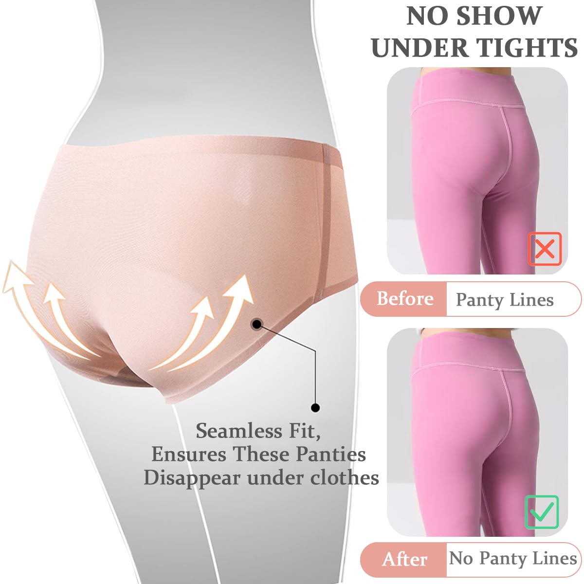 Biancheria intima senza cuciture per ragazze adolescenti mutandine invisibile slip tinta unita Zero Feel bikini per 8-18 anni
