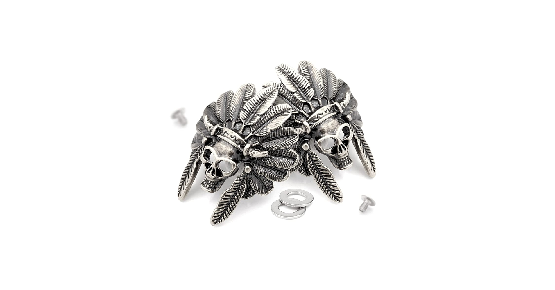 oohuhu　インディアンヘッドコンチョ 6個 Indian head インディアンヘッドコンチョ/INDIAN HEAD CONCHO・31mm レザー