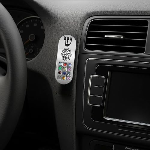 Miniatura 4 de TALISMAN4U Protección CAR MEZUZAH con viajeros Pergamino de oración Hamsa Hoshen Mezuza de Israel Jerusalén Arte Judaica Regalo