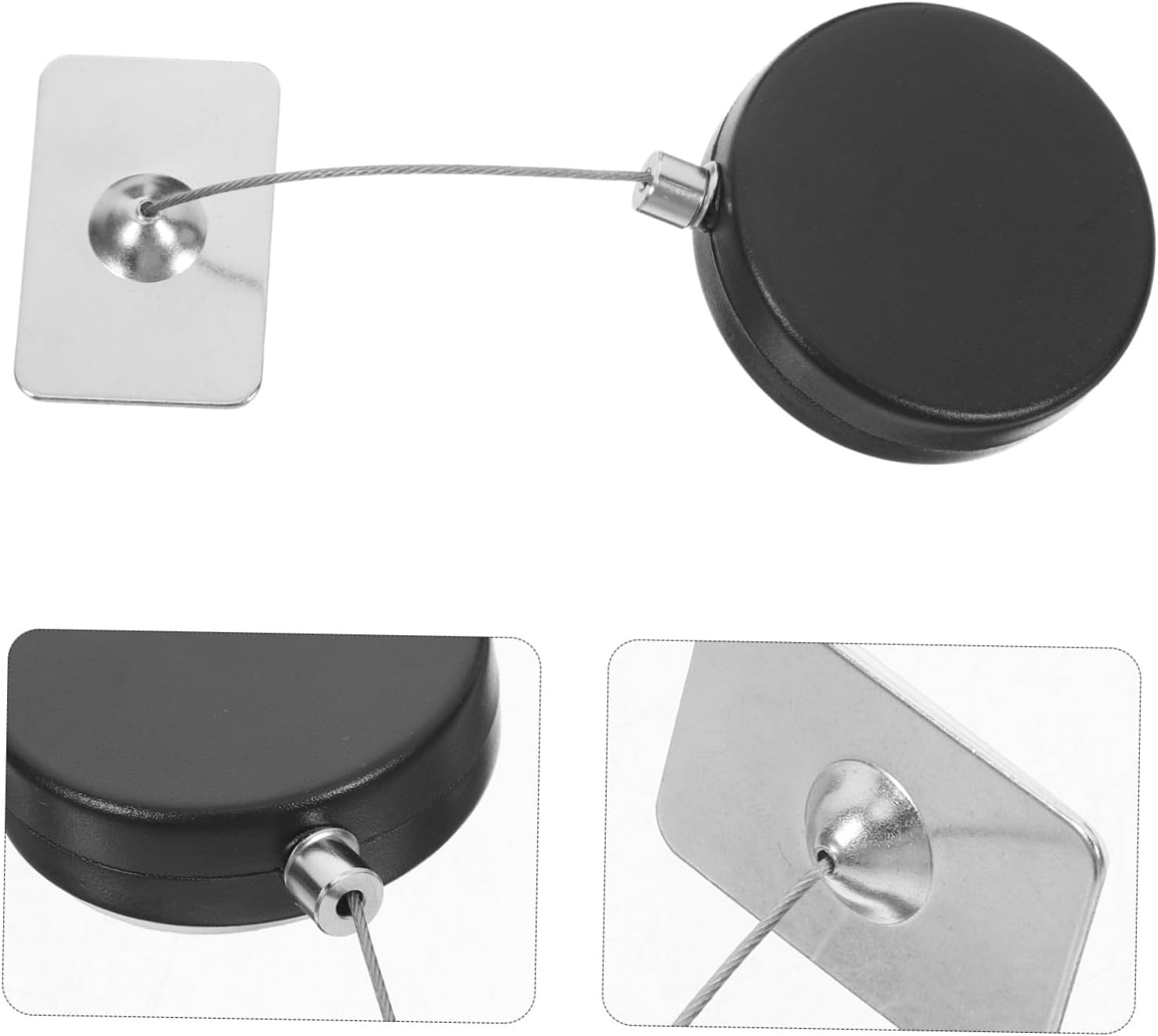 WOONEKY Retractable Safety Lock Tether for Anti-Theft Security – Heavy Duty Cable Lock for Laptops Tablets and Controllers – Remote Control Operation – 1.5m Length