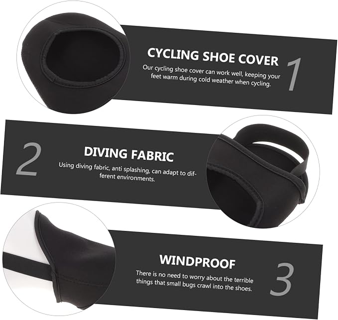 Fundas para calzado de ciclismo de neopreno para invierno unisex miniatura 5