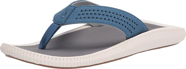 Amazon.com | OluKai Ulele Men's Beach Sandals, Quick-Dry Flip-Flop Slides, Water Resistant Suede 
