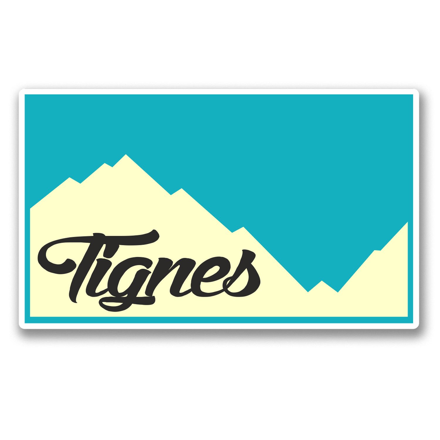 Destinationvinyl Multi 2 X 10Cm Tignes Ski Snowboard Vinyl Sticker Laptop Car Luggage Travel Tag #6342 (10Cm Wide X 6Cm Tall)