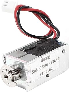 Aexit DC12V 4.8W Control electrical Solenoid Electromagnet w Spring Plunger 1mm 320g 5mm 50g