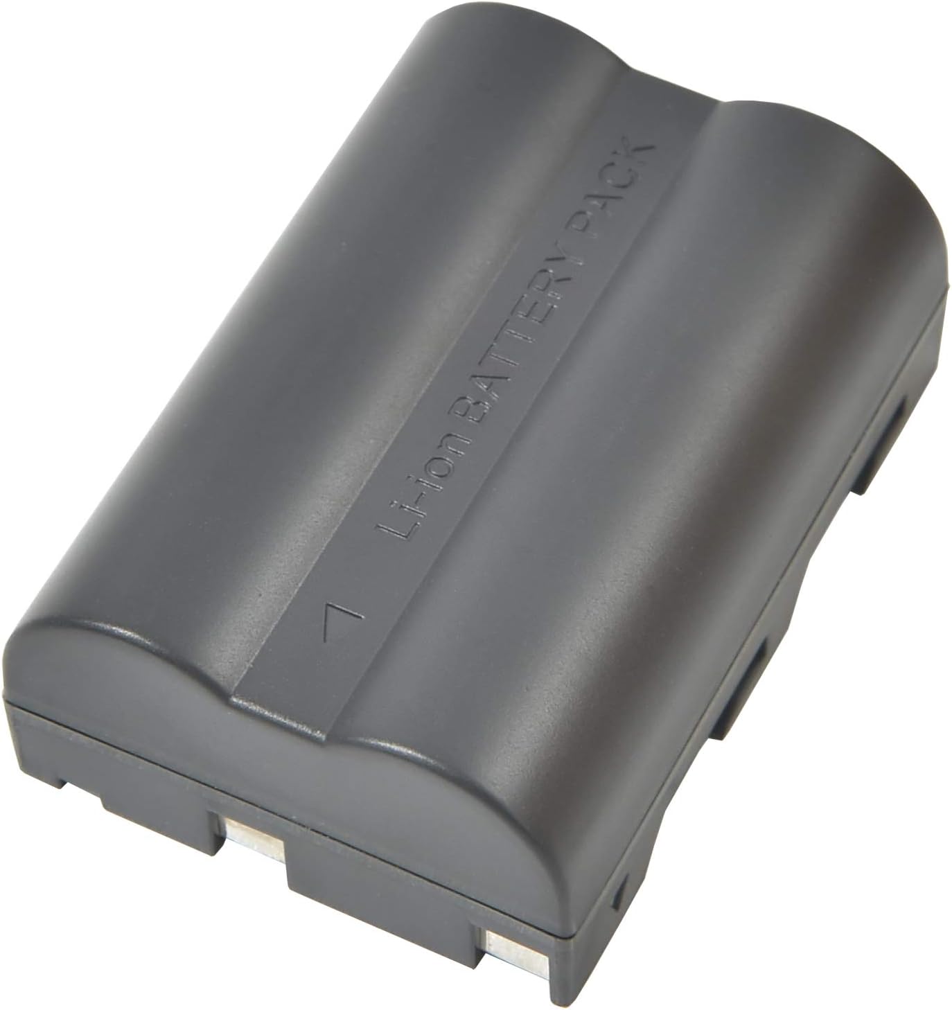 मागे view of the DSTE NP-400 Li-ion battery, showing the smooth, dark gray casing.