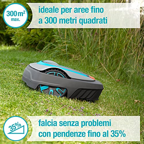 Gardena Sileno City 300 Robot Rasaerba Fino A 300 M² Di Superficie Di Prato, Grigio - Image 3