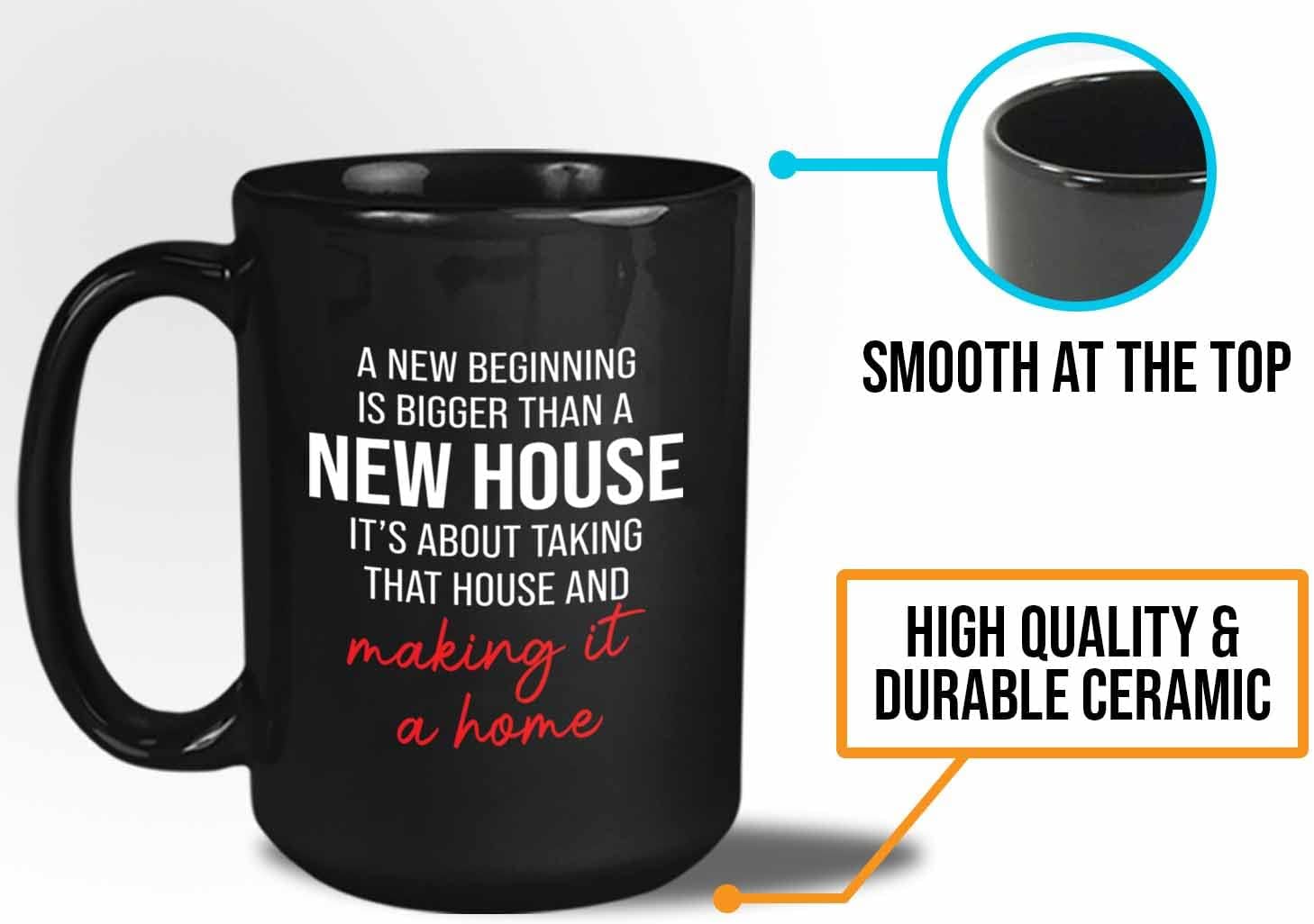Bubble Hugs Housewarming Coffee Mug 15oz Black - Making It a Home - Housewarming Best Friends Bestie New Beginning New Home New Flat Moving New Adventure New Job
