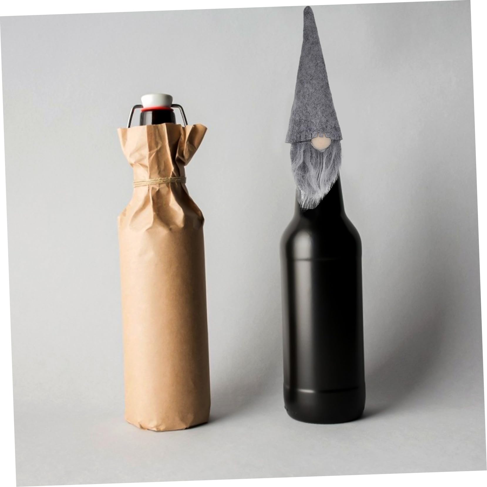 10pcs Cache-Bouteilles en Tissu Non Tissé Décorations de Noël pour Bouteilles de Vin Décoration Originale et Chic
