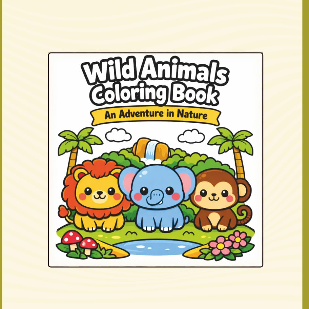 Wild Animals Coloring Book: An Adventure in Nature