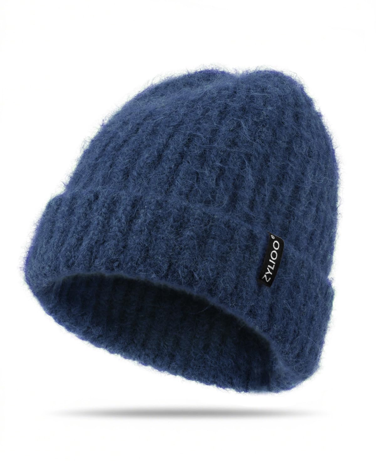 Zylioo XXL Fleece Strickmütze Großen Winter Wintermütze Warme Beanie Mütze Damen und Herren