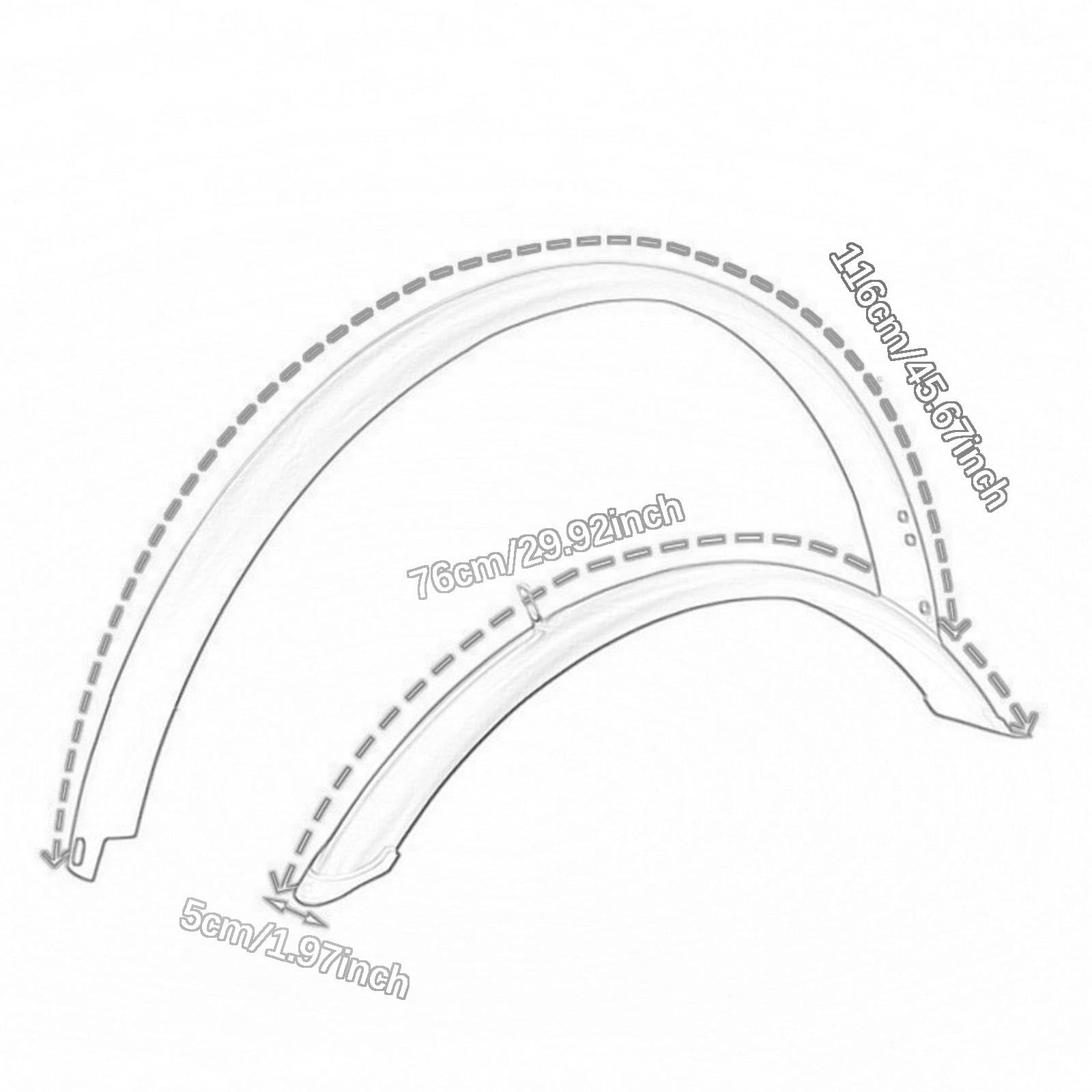 Parafanghi per Bici Guardie Antifango a Montaggio Rapido Set Completo Anteriore E Posteriore Leggeri E Robusti in PVC Adatto per Bici da Città E Pend