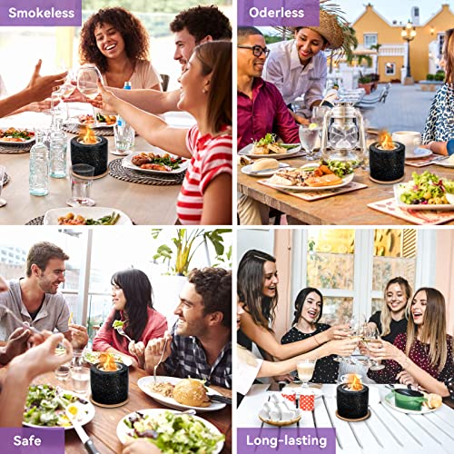 Ceed4U Tabletop Fire Pit, Concrete Portable Table Top Fire Pits, Smores Maker Mini Outdoor Fire Pits With Roasting Forks Cork Mat, Tabletop Mini Indoor Fireplace #TOP6