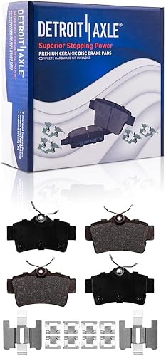 Miniatura 7 de Detroit Axle - Todos (4) rotores de freno de disco perforados y ranurados delanteros y traseros con almohadillas de cerámica con accesorios de