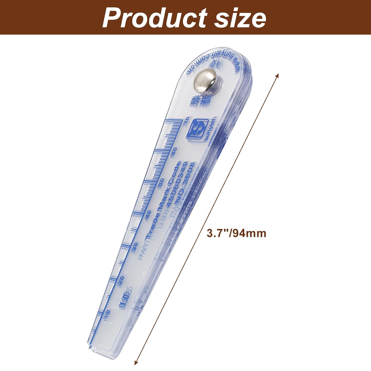 uvbws 1 Pcs Plastic Feeler Gauge 0.05-1mm Thickness 13 Blades Measuring Tools for Measuring Gap