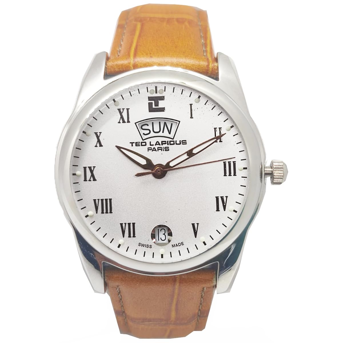 Ted Lapidus Gents Quartz Watch Stainless Steel Round Case Silver