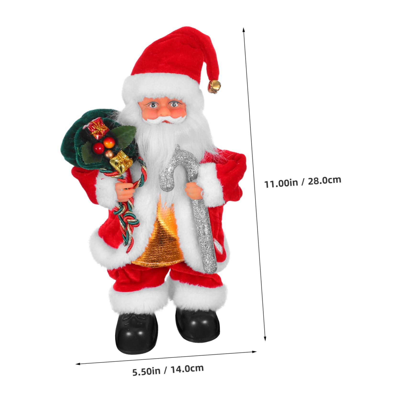 BESPORTBLE Juguete de Papá Noel Musical Decoración Navideña Hogar Juguete Eléctrico de Papá Noel para Fiestas