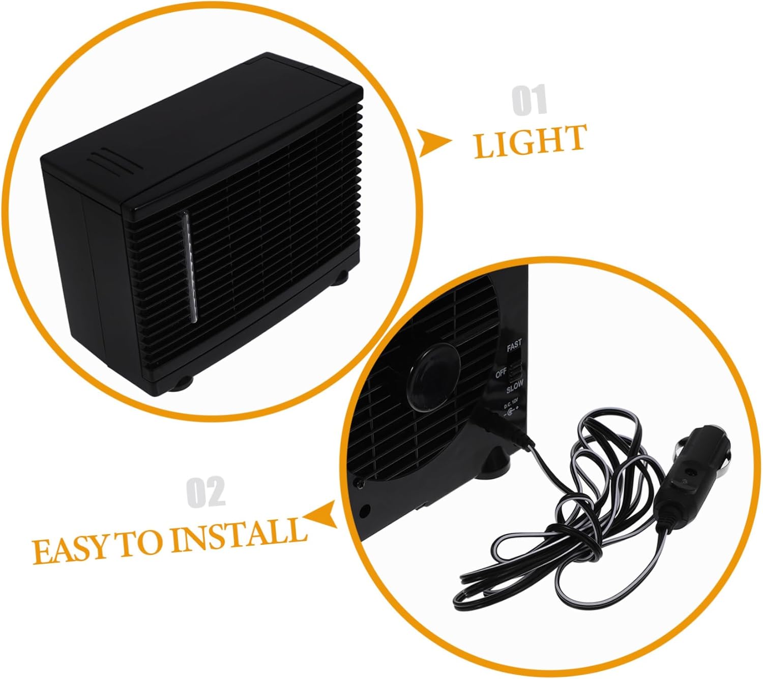 Car Air Conditioning 12v Portable Cooling Fan Air Conditioner Evaporative Cooler Quiet Operation