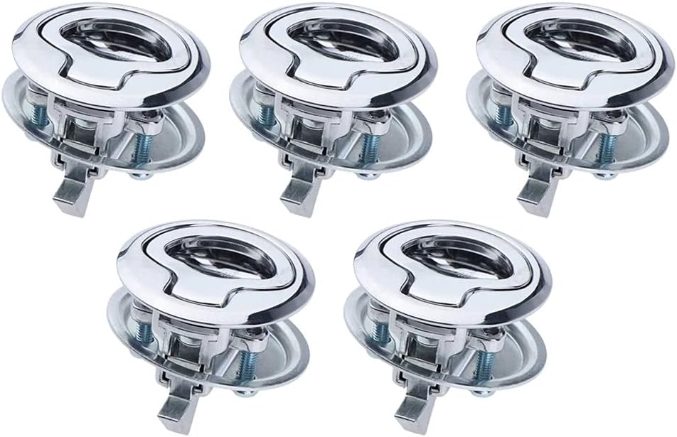 5X Marine Boat 316 Stainless RV Door Lock Flush Pull Locker for Hatch Latch Lift Handle Cabinet for Yacht Deck