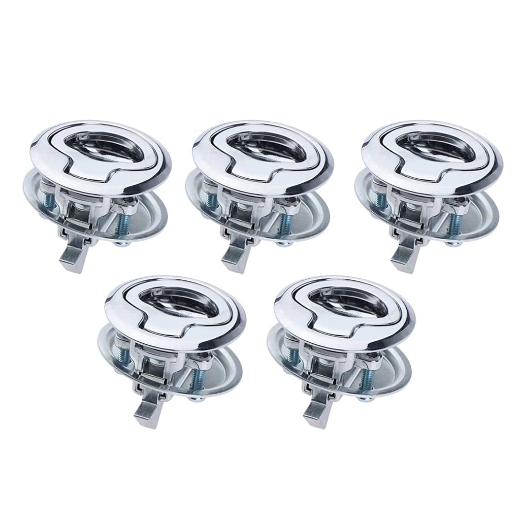 NVSFZGIYG Drawer 5X Marine Boat 316 Stainless RV Door Lock Flush Pull Locker for Hatch Latch Lift Handle Cabinet for Yacht Deck Handles