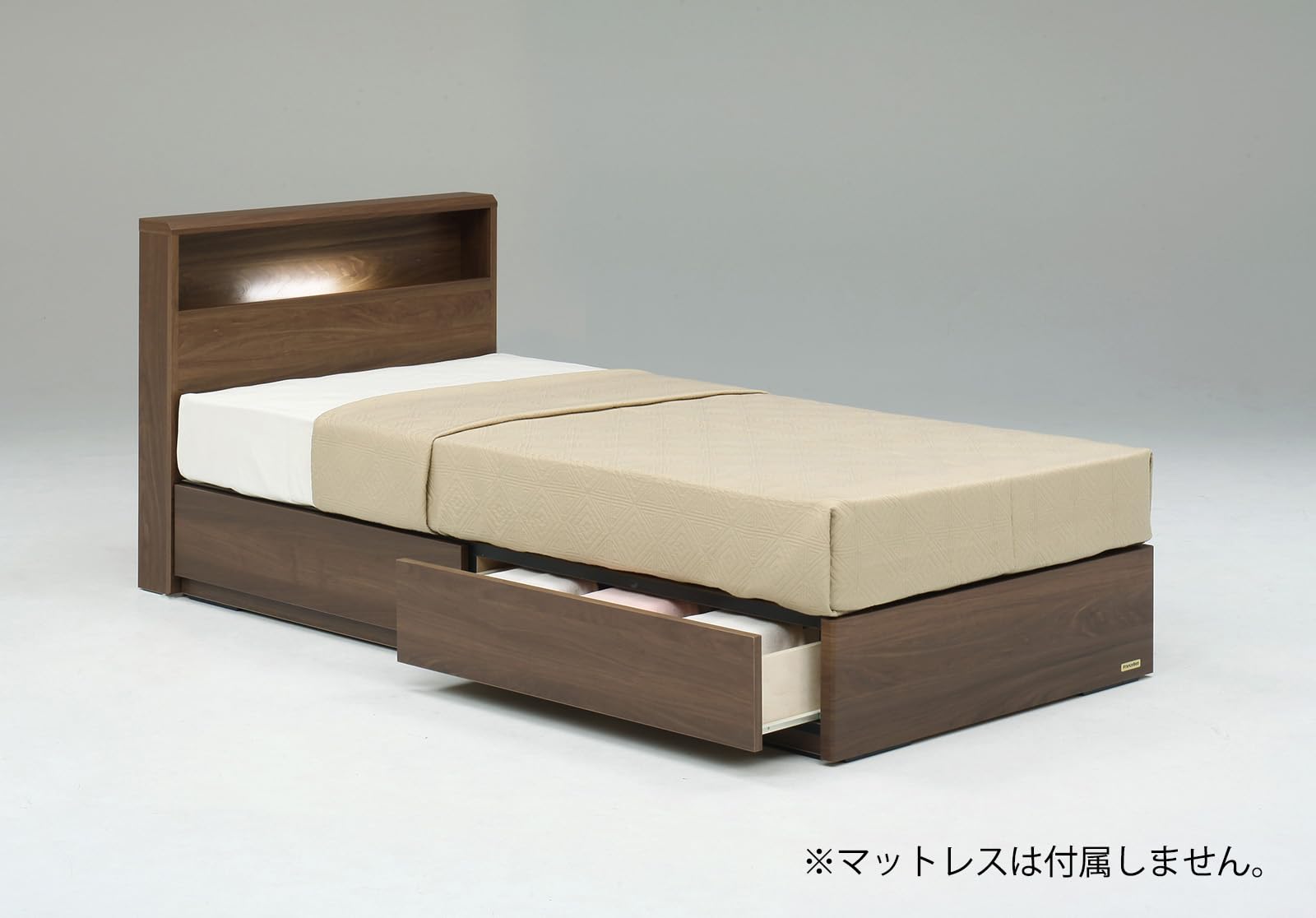 Amazon｜【フランスベッド正規品】 ベッド ウォールナット色 シングル