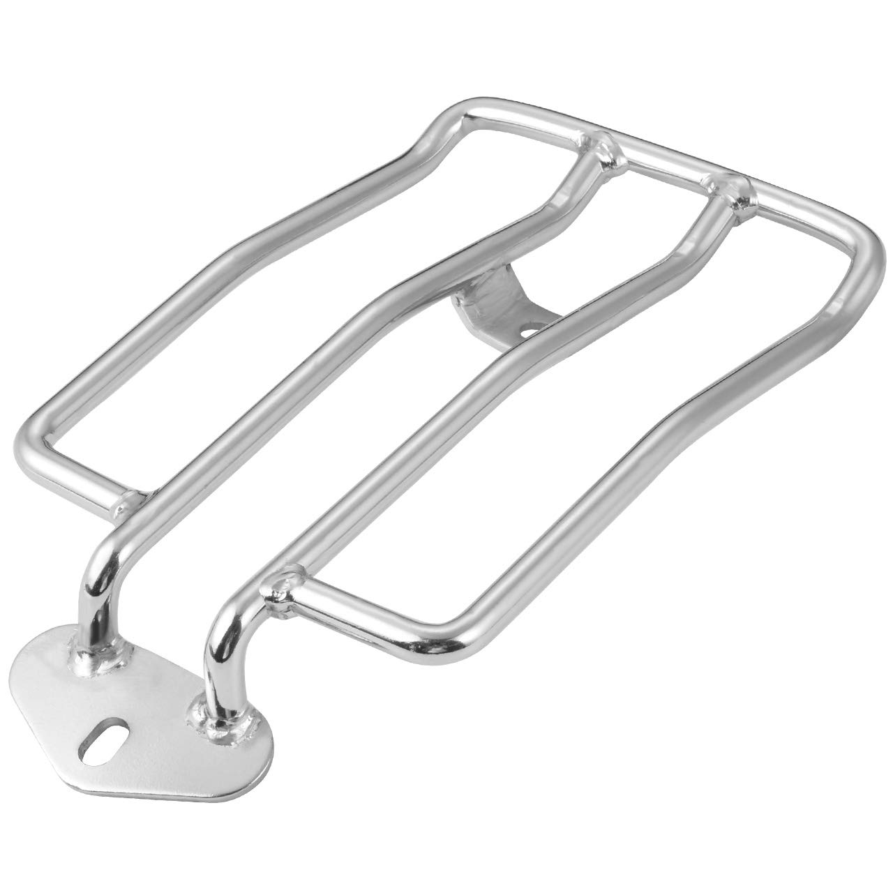 KaTur Moto Porte-Bagages Support à Tablette pour l'arrière Solo Seat 280mm (11") Argent Convient Harley XL Sportster 883 XL1200 1985-2003