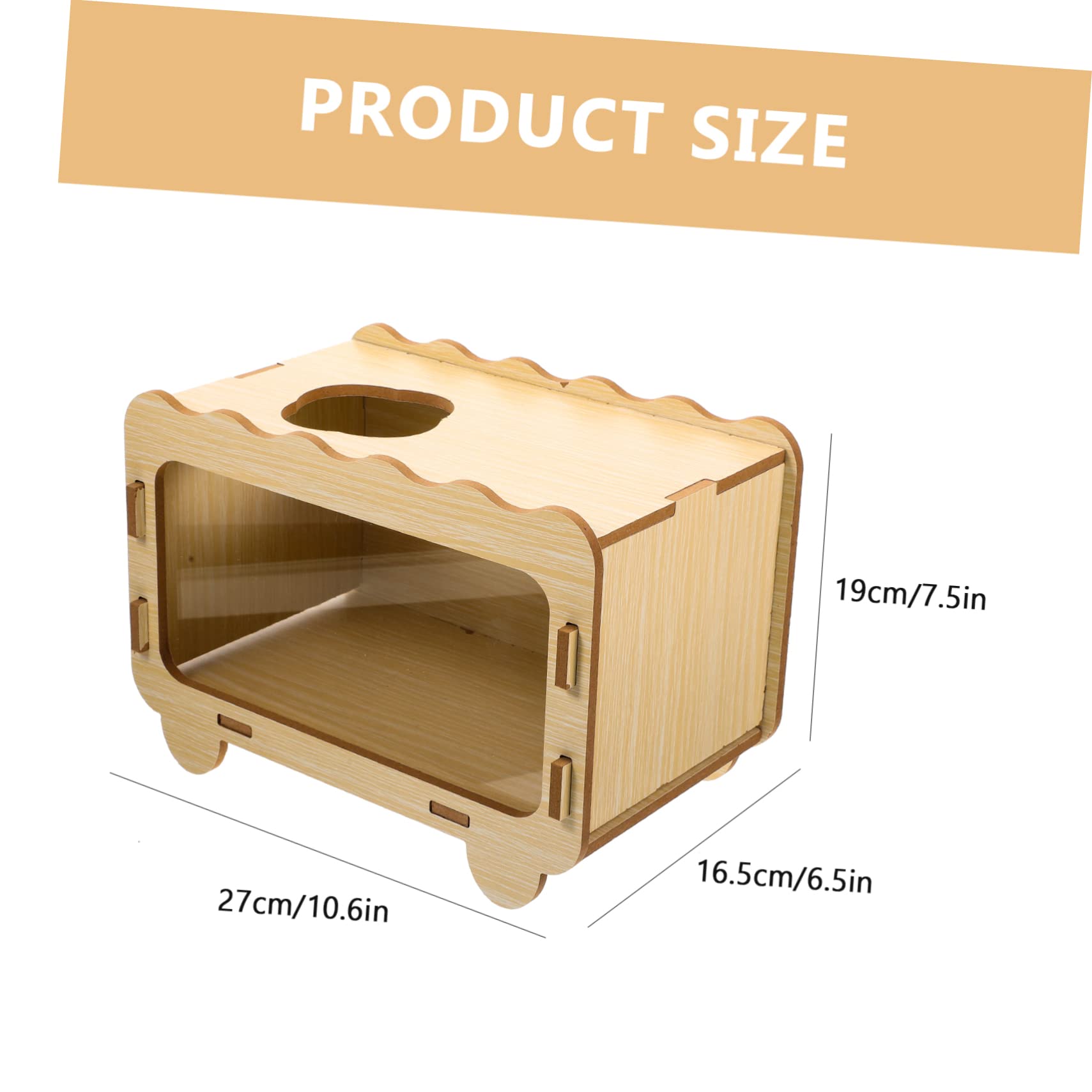 SUPVOX Mini Hamster House Toy Comfortable Sleeping Box Digging Tunnel Pet Hideout for Indoor/Outdoor Play
