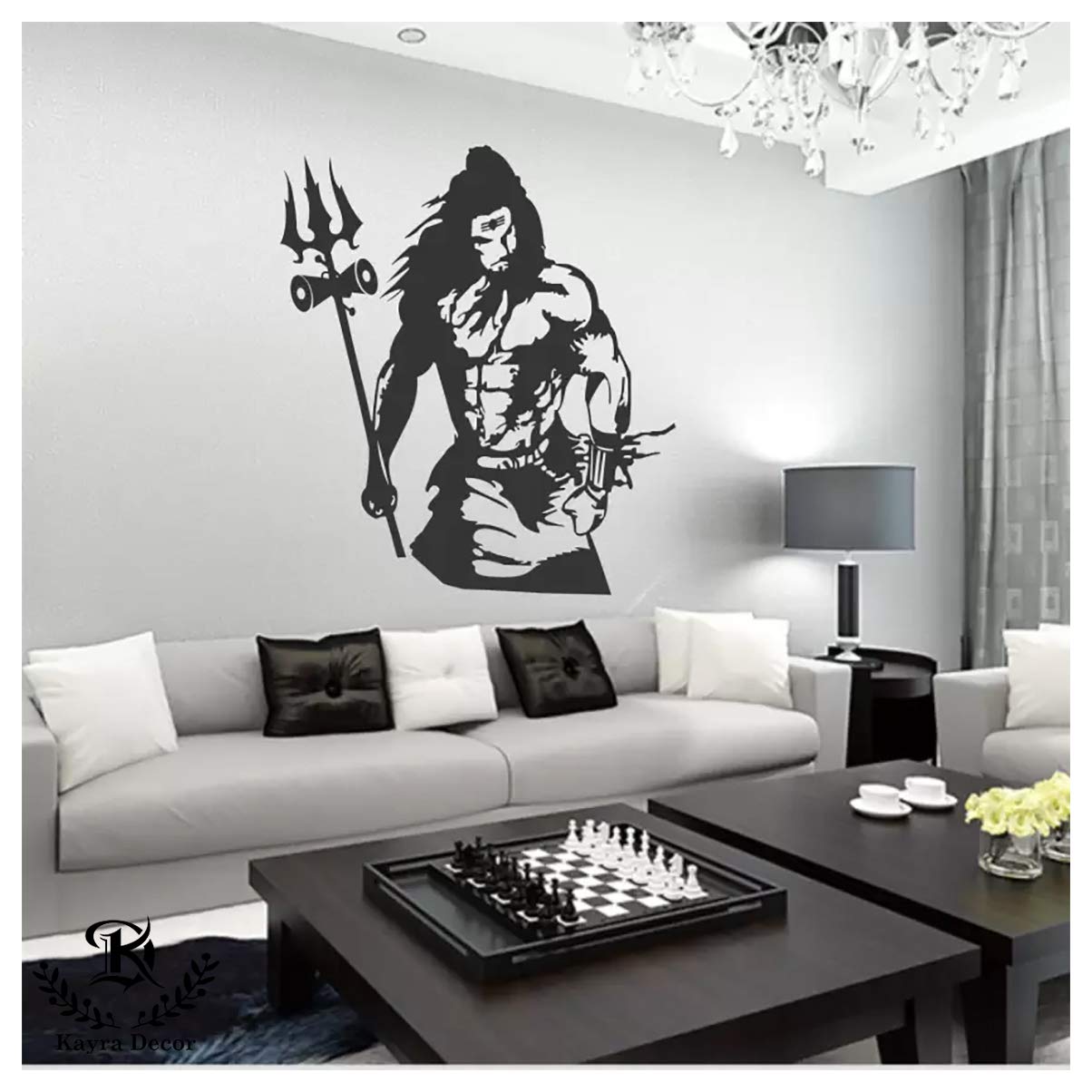 Kayra Decor Mahadev/Lord Shiva Wall Design Stencils for Wall Painting
