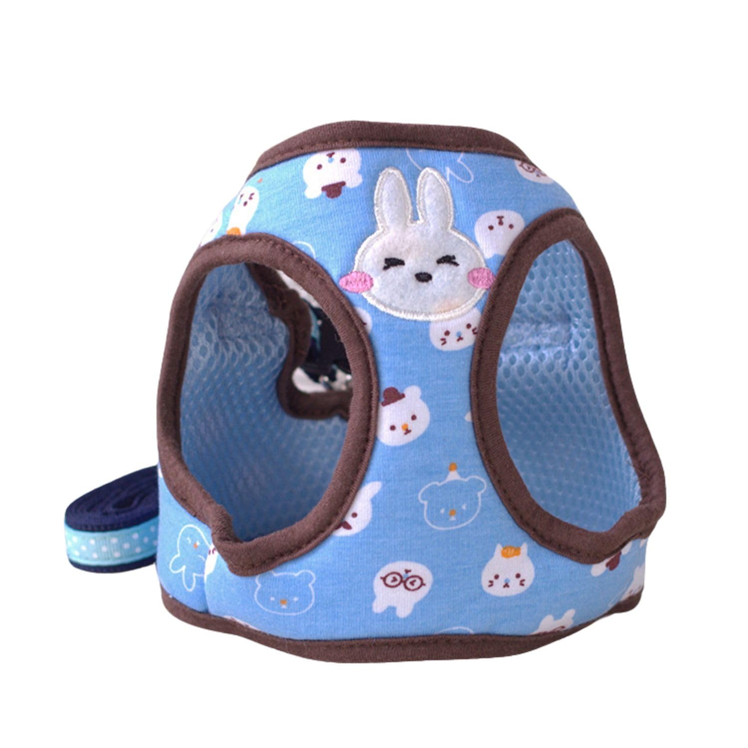 Dog Harness with Leash,No Pull Breathable Mesh Pet Harness Cartoon Print Anti Escape Walking Training Dog Harness Set for Cat Puppy Small Medium Dog_M(Rabbit)