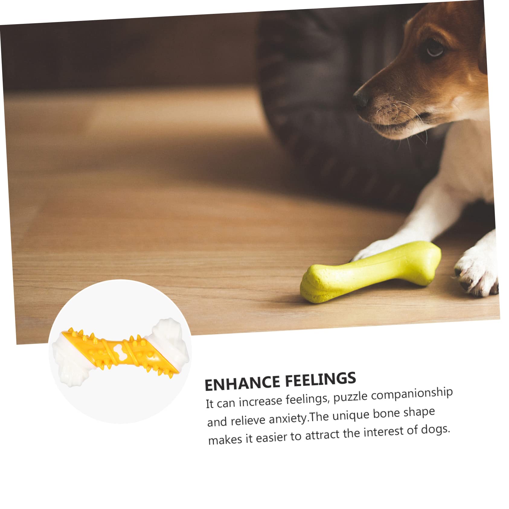 Mipcase 3piezas Juguete Interactivo para Perros De Juguete Molar De Forma De Hueso para Cachorros y Perros Resistente y Duradero Ayuda El Entrenamiento Control del Comportamiento